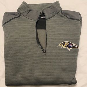Ravens size L gray quarter zip